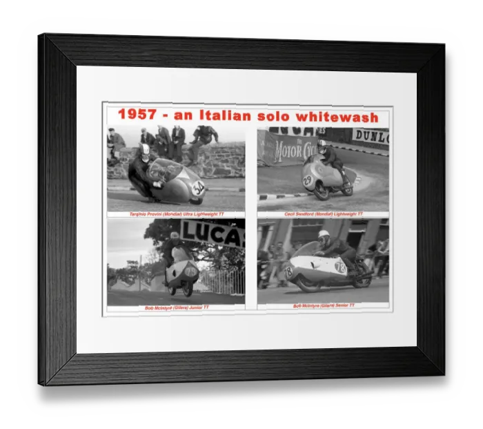 Framed Print : EX TT 1957 Italian Framed Print : EX TT 1957 Italian