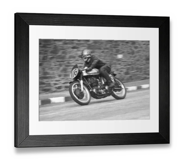 Framed Print : J L Ginger Payne (Norton) 1958 Junior Newcomers Manx Grand Prix Framed Print : J L Ginger Payne (Norton) 1958 Junior Newcomers Manx Grand Prix