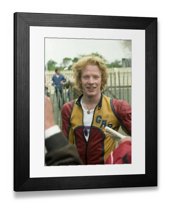 Framed Print : Gary Padgett (Padgett Yamaha) 1980 Newcomers Manx Grand Prix