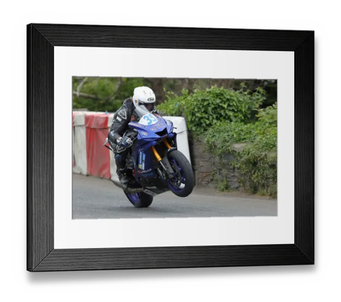 Framed Print : Matt Stevenson (Yamaha) 2022 Supersport TT