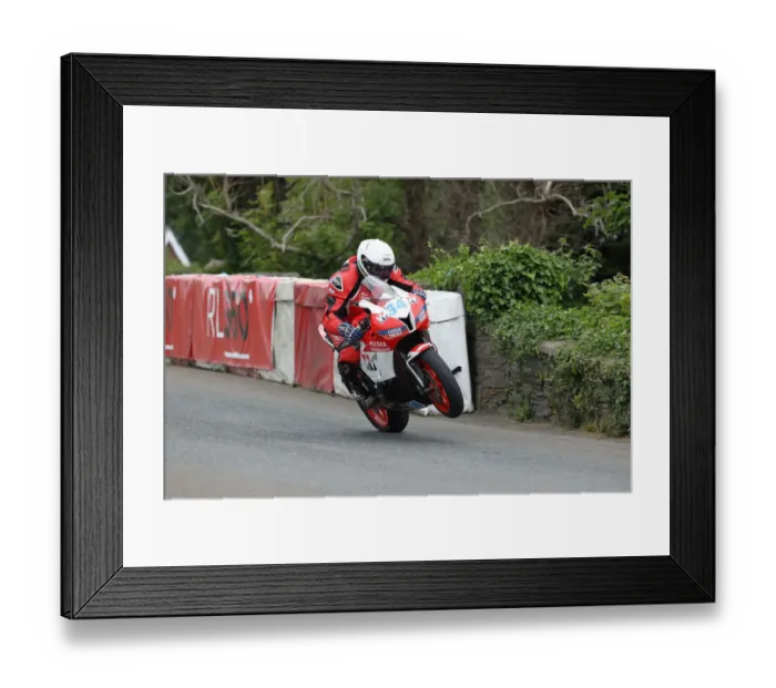 Framed Print : Shaun Anderson (Honda) 2022 Supersport TT