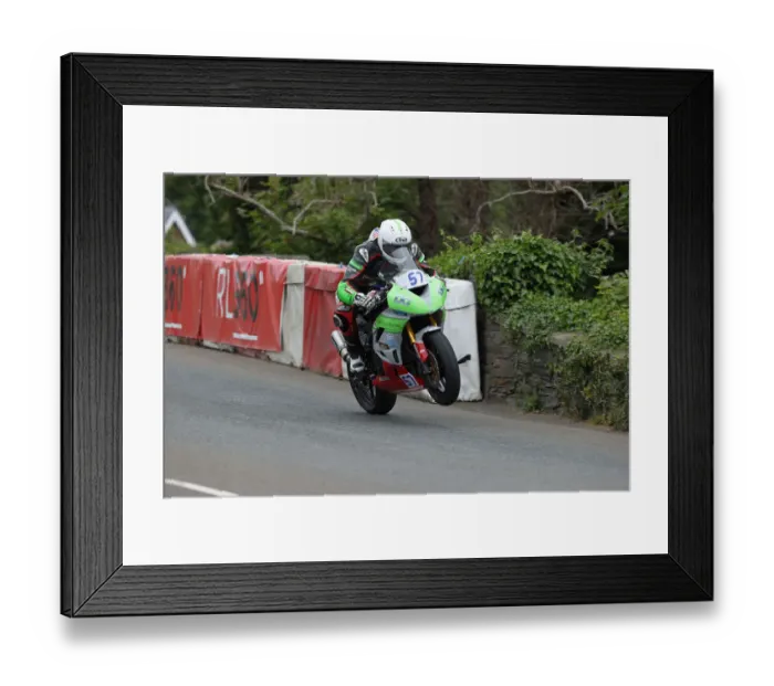 Framed Print : Barry Furber (Kawasaki) 2022 Supersport TT Framed Print : Barry Furber (Kawasaki) 2022 Supersport TT