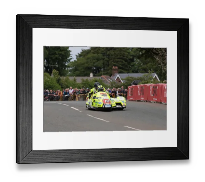 Framed Print : Greg Lambert & Ben McBride (Honda LCR) 2022 Sidecar TT Framed Print : Greg Lambert & Ben McBride (Honda LCR) 2022 Sidecar TT