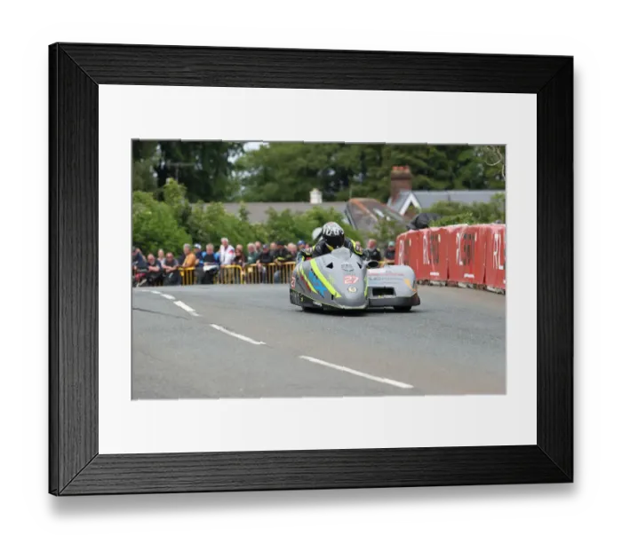Framed Print : Michael Russell & Freddy Lelubez (Suzuki Shelbourne) 2022 Sidecar TT Framed Print : Michael Russell & Freddy Lelubez (Suzuki Shelbourne) 2022 Sidecar TT