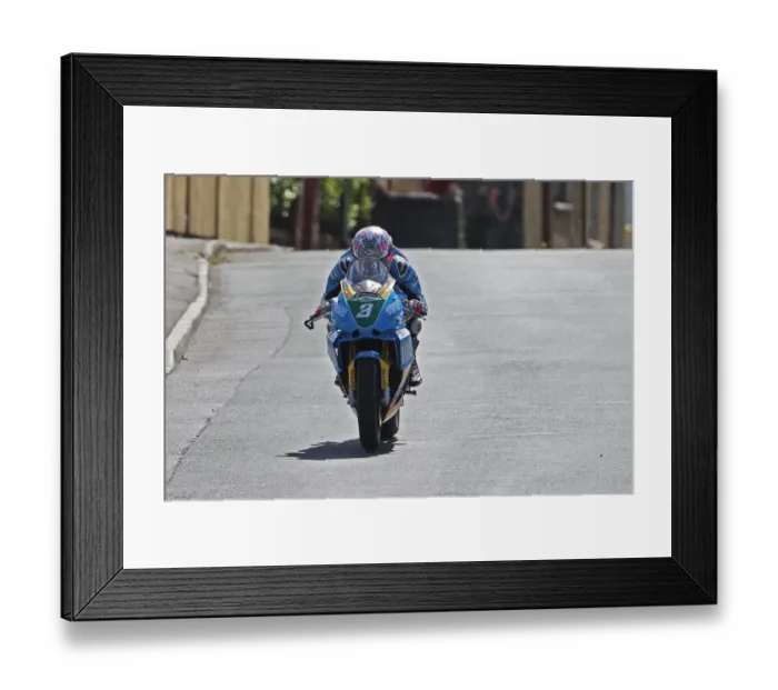 Framed Print : Lee Johnston (Aprilia) 2022 Supertwin TT Framed Print : Lee Johnston (Aprilia) 2022 Supertwin TT