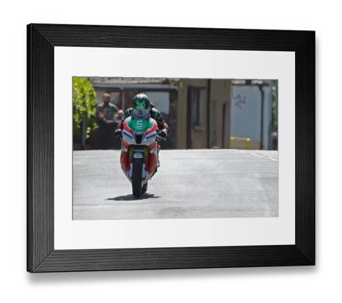 Framed Print : Dominic Herbertson (Kawasaki) 2022 Supertwin TT Framed Print : Dominic Herbertson (Kawasaki) 2022 Supertwin TT