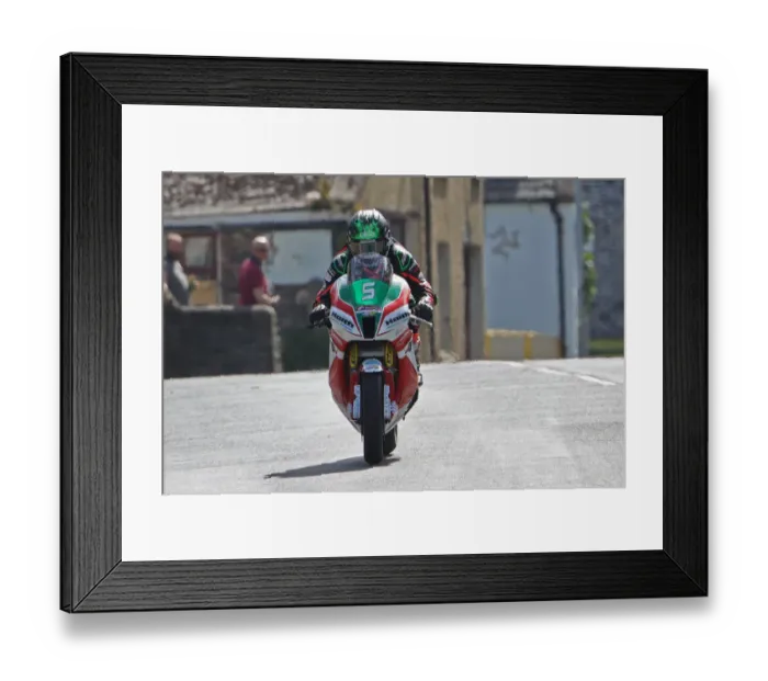 Framed Print : Dominic Herbertson (Kawasaki) 2022 Supertwin TT Framed Print : Dominic Herbertson (Kawasaki) 2022 Supertwin TT