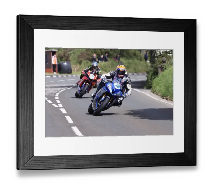 Framed Print : Philip Crowe (Yamaha) and Rob Hodson (Yamaha) 2022 Supersport TT Framed Print : Philip Crowe (Yamaha) and Rob Hodson (Yamaha) 2022 Supersport TT