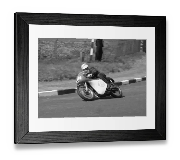 Framed Print : Ron Chandler (AJS) 1963 Junior Manx Grand Prix
