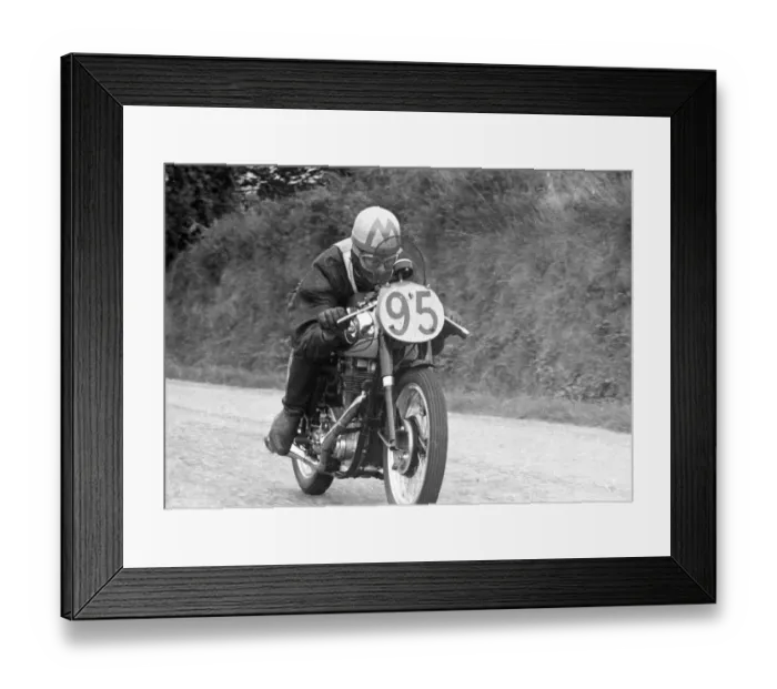 Framed Print : Peter Minion (BSA) 1955 Senior Manx Grand Prix Framed Print : Peter Minion (BSA) 1955 Senior Manx Grand Prix