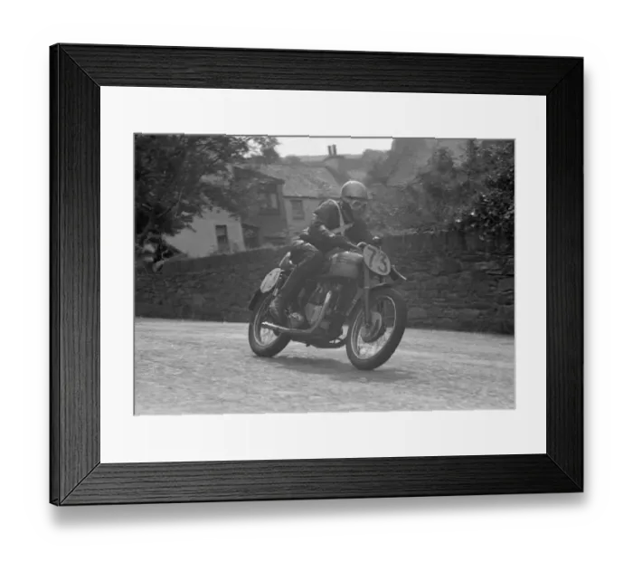 Framed Print : Ken Buckmaster (Triumph) 1955 Senior Manx Grand Prix Framed Print : Ken Buckmaster (Triumph) 1955 Senior Manx Grand Prix