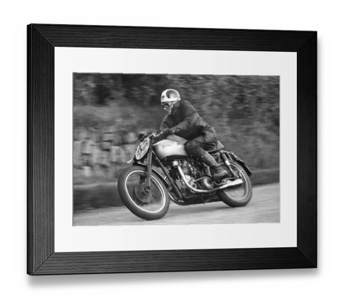 Framed Print : Ken Buckmaster (Triumph) 1956 Senior Manx Grand Prix Framed Print : Ken Buckmaster (Triumph) 1956 Senior Manx Grand Prix