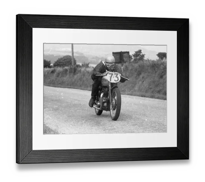 Framed Print : Ken Buckmaster (Triumph) 1955 Senior Manx Grand Prix Framed Print : Ken Buckmaster (Triumph) 1955 Senior Manx Grand Prix
