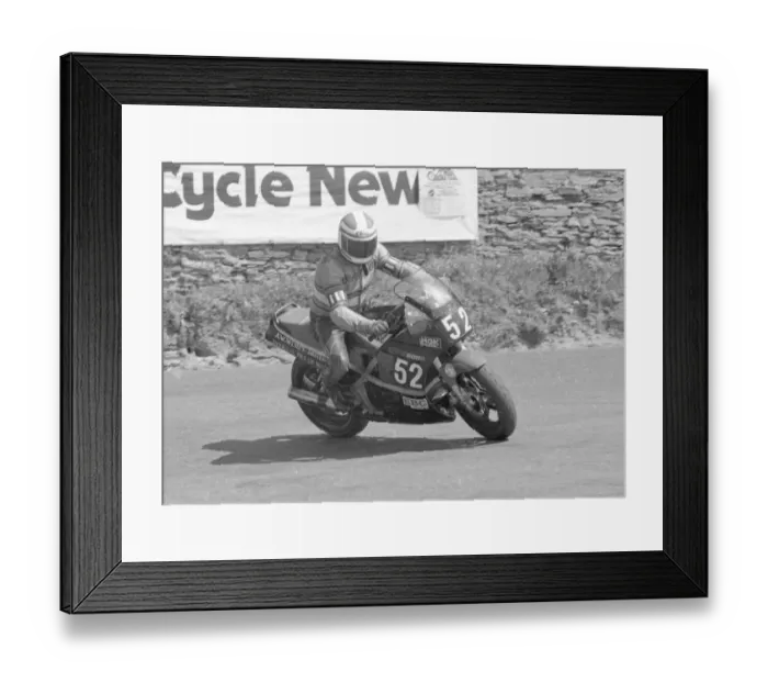 Framed Print : Davy Gordon (Davidson Kawasaki) 1983 Formula Two TT
