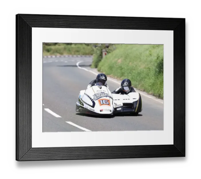 Framed Print : Wayne Lockey & Matthew Rostron (Honda LCR) 2022 Sidecar TT Framed Print : Wayne Lockey & Matthew Rostron (Honda LCR) 2022 Sidecar TT