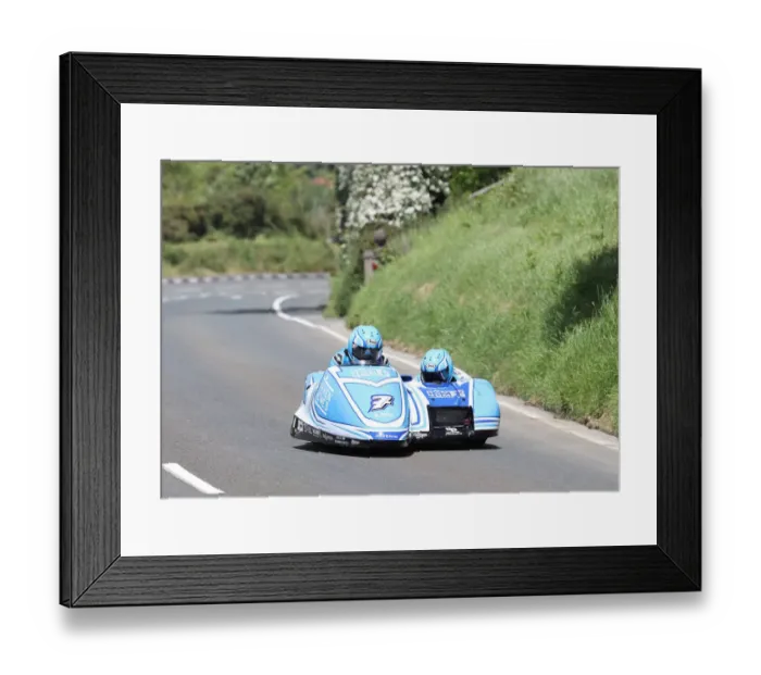 Framed Print : Ryan Crowe & Callum Crowe (Triumph) 2022 Sidecar TT Framed Print : Ryan Crowe & Callum Crowe (Triumph) 2022 Sidecar TT