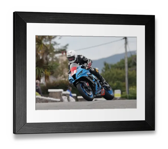 Framed Print : Paul Gartland (Kawasaki) 2022 Southern 100