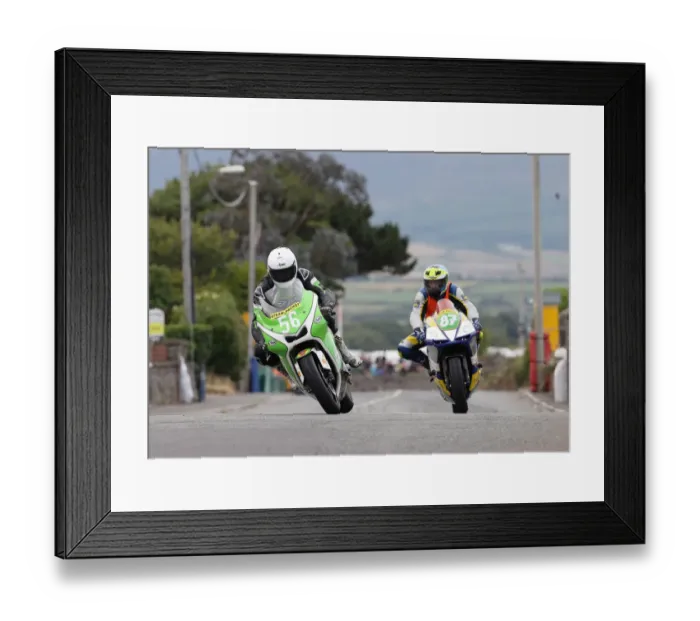 Framed Print : Billy Cummins (Kawasaki) and Paul Magnay (Kawasaki) 2022 Southern 100 Framed Print : Billy Cummins (Kawasaki) and Paul Magnay (Kawasaki) 2022 Southern 100
