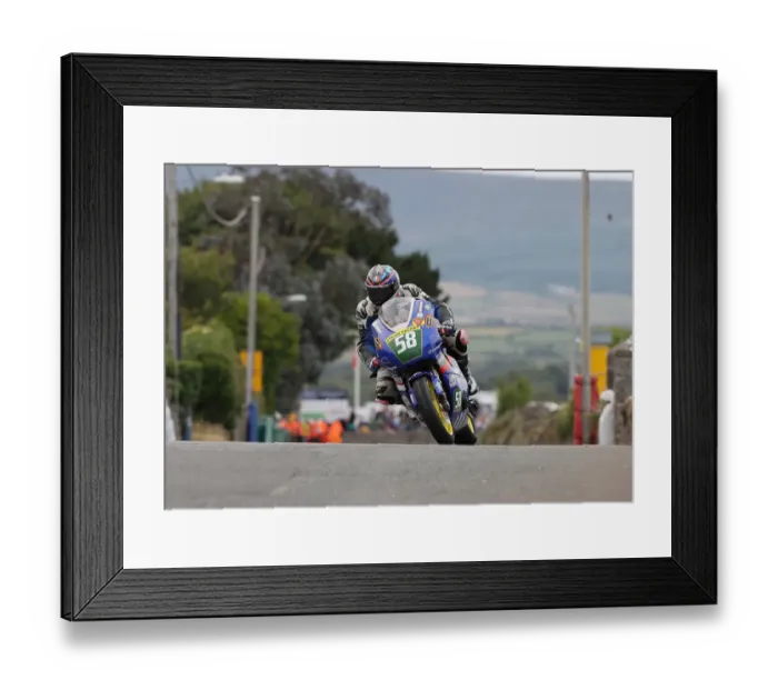 Framed Print : Brian Fudge (Kawasaki) 2022 Southern 100