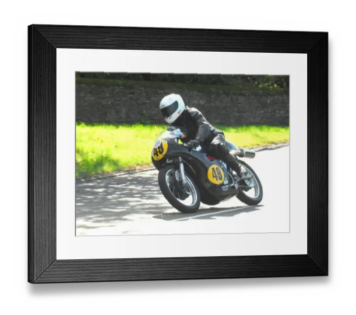 Framed Print : Juan F Cid (Seeley Matchless) 2016 TT Parade Lap Framed Print : Juan F Cid (Seeley Matchless) 2016 TT Parade Lap