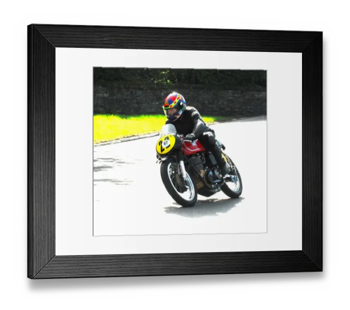Framed Print : Dennis Bunning (Matchless) 2016 TT Parade Lap