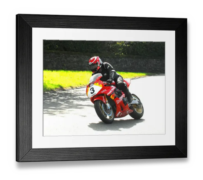 Framed Print : Steve Foster (Honda) 2016 TT Parade Lap