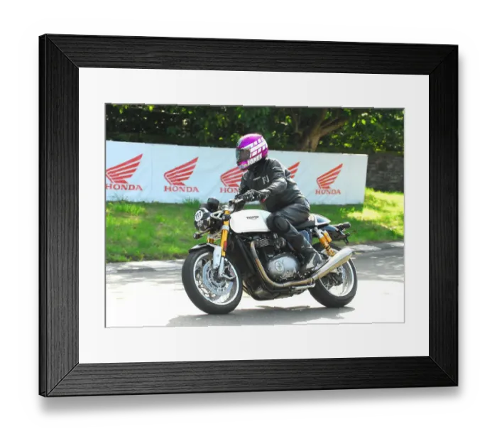 Framed Print : Frank Jones (Triumph) 2016 TT Parade Lap Framed Print : Frank Jones (Triumph) 2016 TT Parade Lap