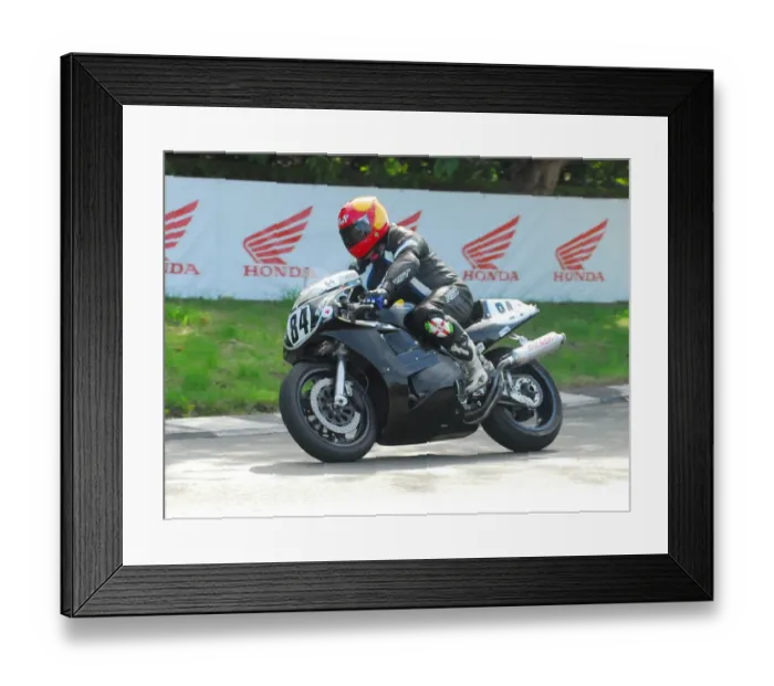 Framed Print : Robert McKeag (Honda) 2016 TT Parade Lap Framed Print : Robert McKeag (Honda) 2016 TT Parade Lap