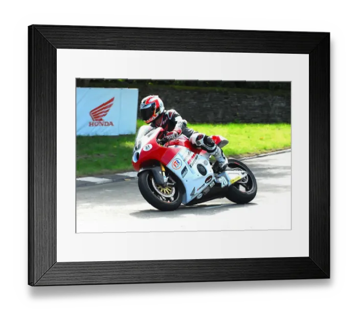Framed Print : Roger Turner (Honda) 2016 TT Parade Lap Framed Print : Roger Turner (Honda) 2016 TT Parade Lap