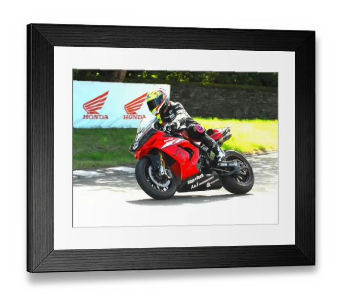 Framed Print : Gavin Hunt (Yamaha) 2016 TT Parade Lap Framed Print : Gavin Hunt (Yamaha) 2016 TT Parade Lap