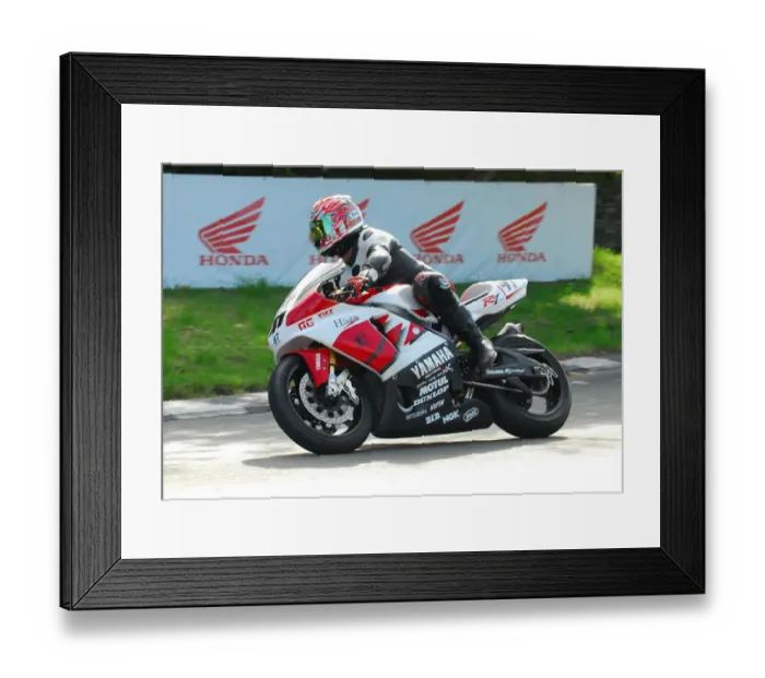 Framed Print : Danilo Sabeni (Yamaha) 2016 TT Parade Lap Framed Print : Danilo Sabeni (Yamaha) 2016 TT Parade Lap