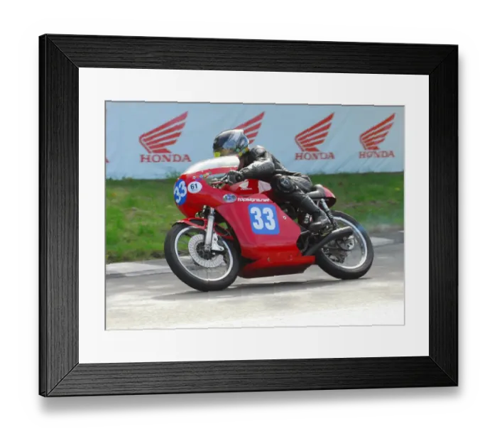 Framed Print : Mike Lawson (Drixton Honda) 2016 TT Parade Lap