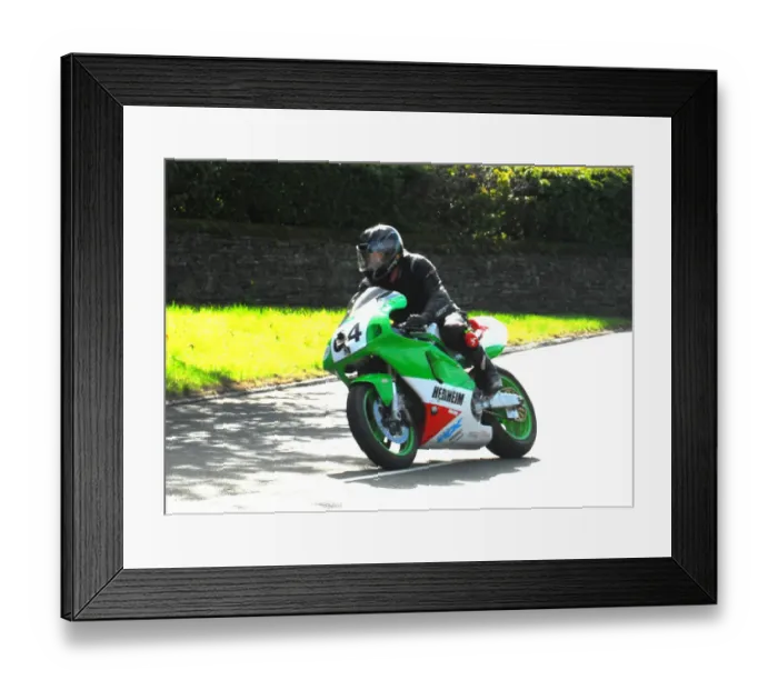 Framed Print : Arvid Gunnar Herheim (Kawasaki) 2016 TT Parade Lap