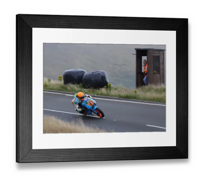 Framed Print : James Ford (Honda) 2019 Lightweight Manx Grand Prix