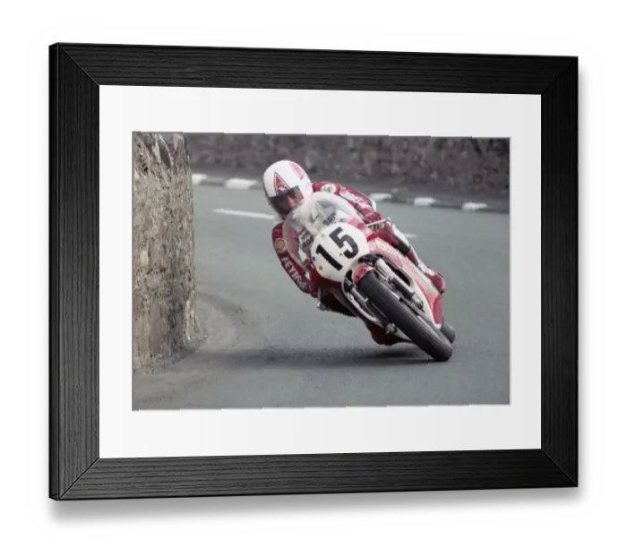 Framed Print : Hans Hart (Yamaha) 1980 Southern 100 Framed Print : Hans Hart (Yamaha) 1980 Southern 100