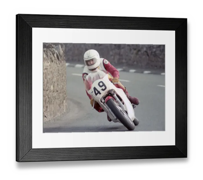 Framed Print : Peter Shillings (Yamaha) 1980 Southern 100