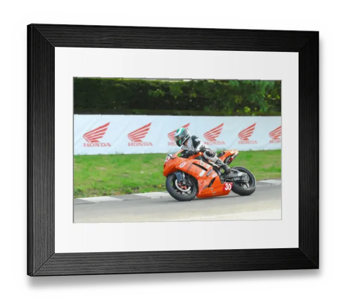 Framed Print : Richard Vuillermet (Kawasaki) 2016 Newcomers Manx Grand Prix
