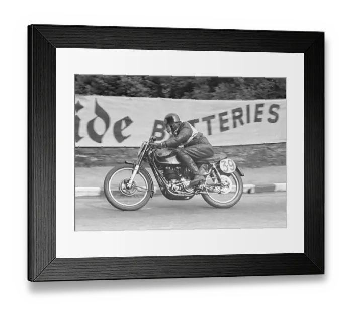 Framed Print : T Kiely (AJS) 1951 Junior Manx Grand Prix Framed Print : T Kiely (AJS) 1951 Junior Manx Grand Prix