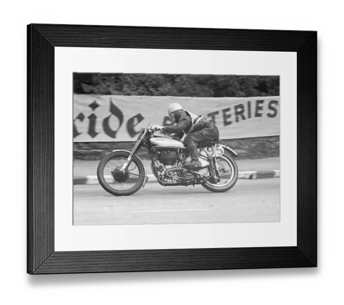 Framed Print : Stan Cooper (Norton) 1951 Junior Manx Grand Prix Framed Print : Stan Cooper (Norton) 1951 Junior Manx Grand Prix