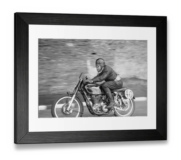 Framed Print : Ken Prince (AJS) 1952 Junior Manx Grand Prix Framed Print : Ken Prince (AJS) 1952 Junior Manx Grand Prix