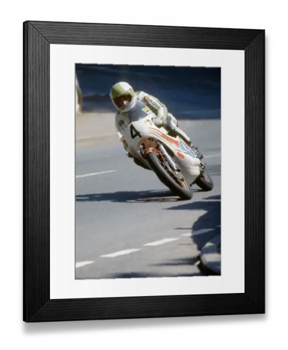 Framed Print : Alex George (Yamaha) 1975 Junior TT Framed Print : Alex George (Yamaha) 1975 Junior TT