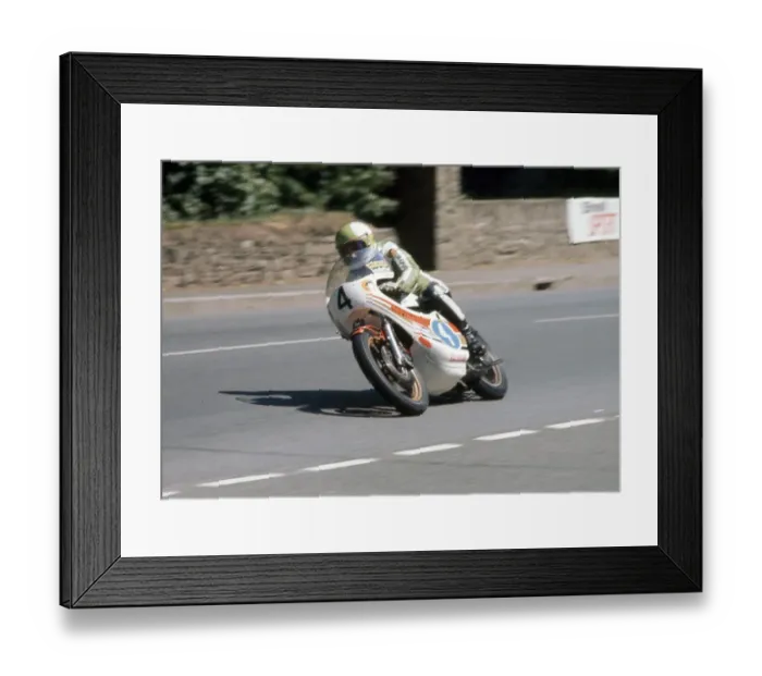 Framed Print : Alex George (Yamaha) 1975 Junior TT Framed Print : Alex George (Yamaha) 1975 Junior TT