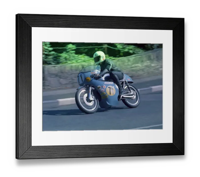 Framed Print : Philip Stentiford (Seeley) 1972 Senior Manx Grand Prix Framed Print : Philip Stentiford (Seeley) 1972 Senior Manx Grand Prix