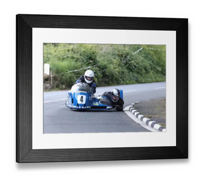 Framed Print : Rod Bellas & Glenn Dawson (BLR Imp) 2022 Pre TT Classic