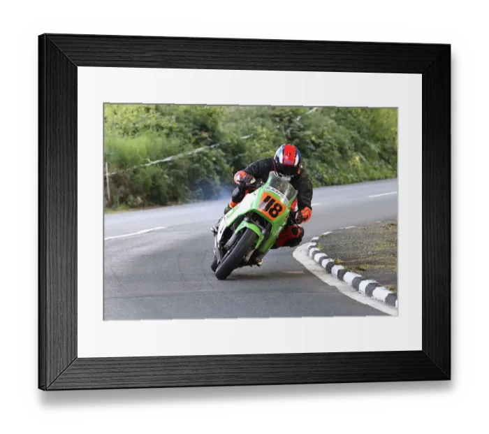 Framed Print : Andy Sailor (Kawasaki) 2022 Pre TT Classic