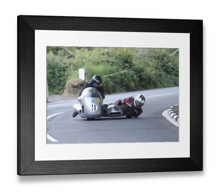 Framed Print : Mike Cookson & William Moralie (BMW) 2022 Pre TT Classic Framed Print : Mike Cookson & William Moralie (BMW) 2022 Pre TT Classic