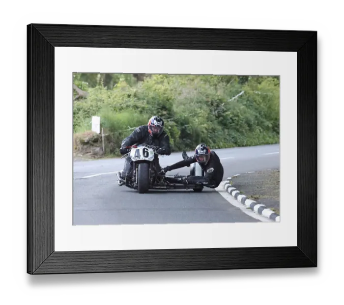 Framed Print : Andy Nourish & Micheil Leeflang (Nourish Weslake) 2022 Pre TT Classic Framed Print : Andy Nourish & Micheil Leeflang (Nourish Weslake) 2022 Pre TT Classic
