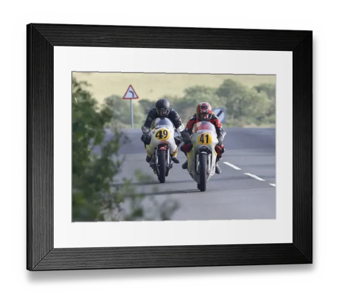 Framed Print : Colin Stockdale (Honda) and Anthony Ambler (Honda) 2022 Pre TT Classic Framed Print : Colin Stockdale (Honda) and Anthony Ambler (Honda) 2022 Pre TT Classic