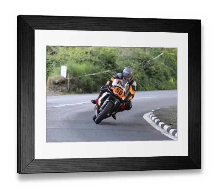 Framed Print : Dave Glover (Yamaha) 2022 Pre TT Classic Framed Print : Dave Glover (Yamaha) 2022 Pre TT Classic