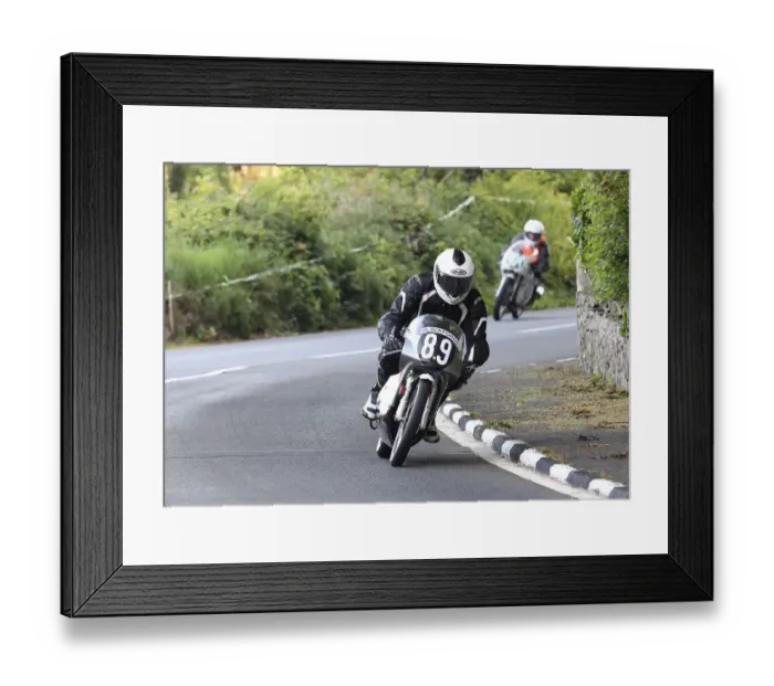 Framed Print : Laurence Cummins (Fahron Honda) 2022 Pre TT Classic Framed Print : Laurence Cummins (Fahron Honda) 2022 Pre TT Classic